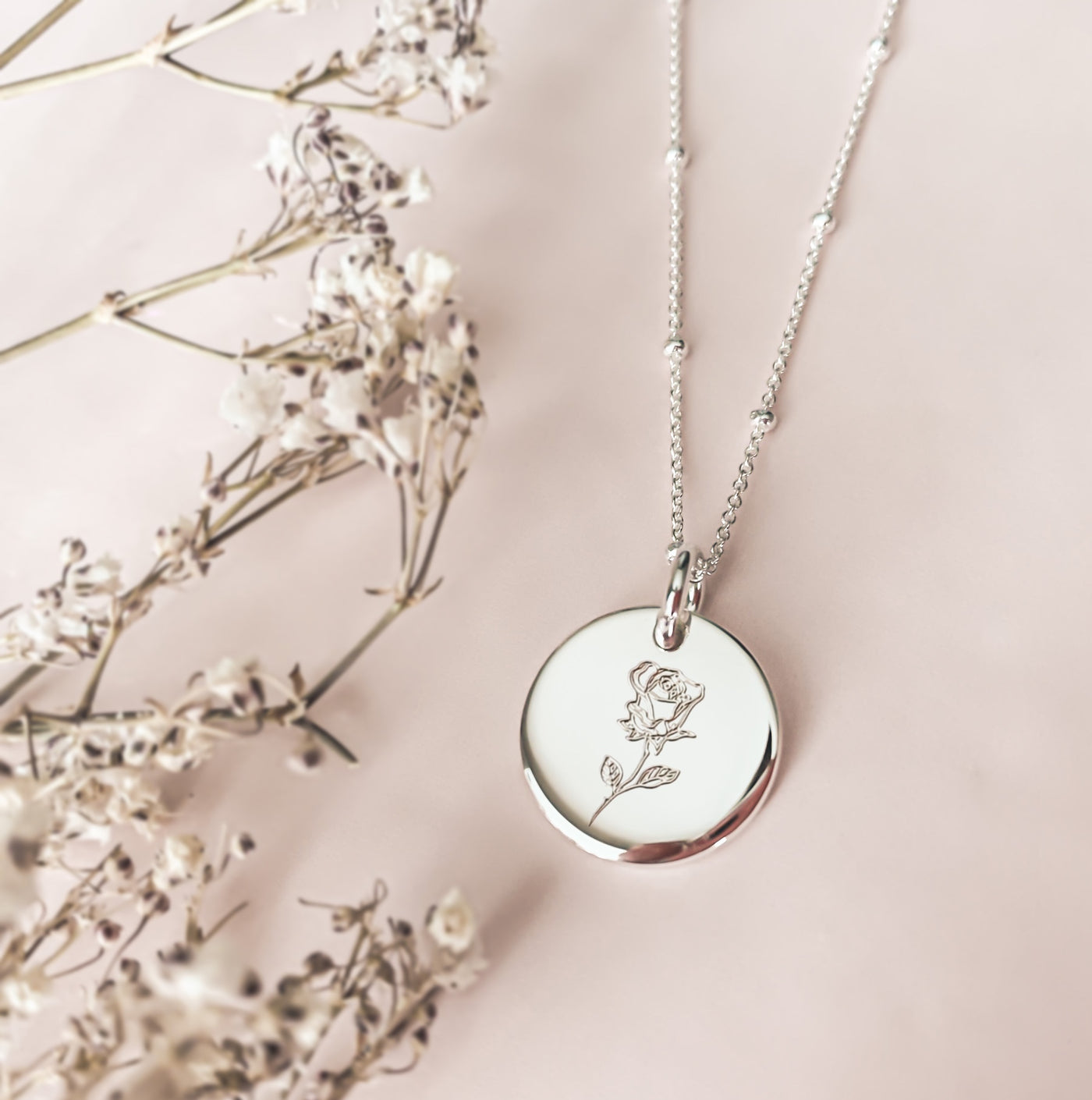 Custom Birth Flower Name Necklace Online Delivery in Pakistan