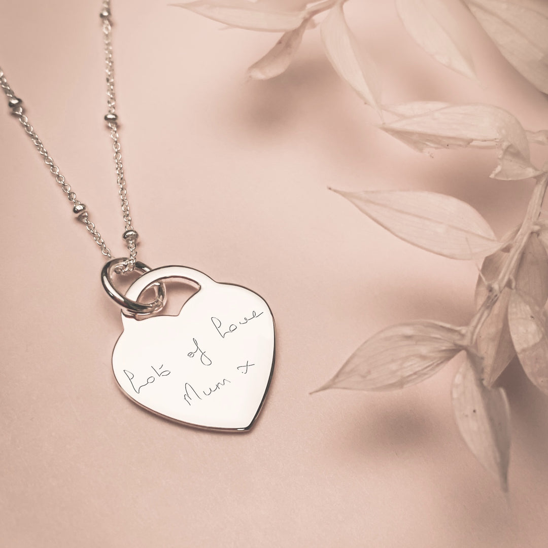 Tiffany Heart Handwriting Necklace – EvesLittleTreasures